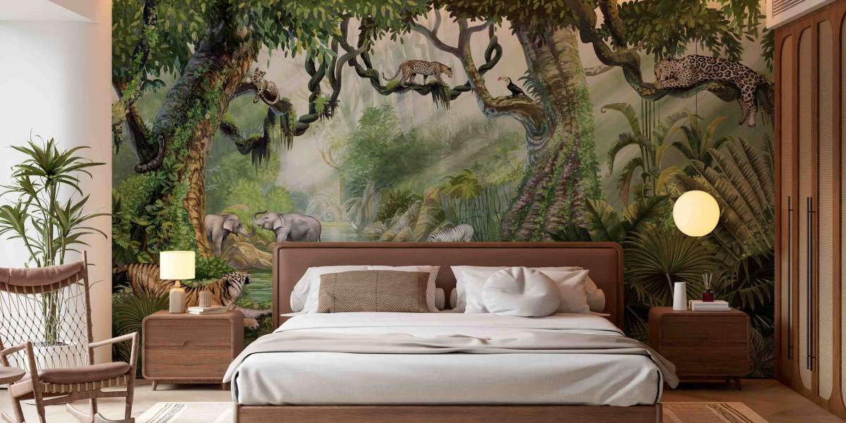Transform Your Bedroom into a Serene Oasis with Jungle Wallpaper