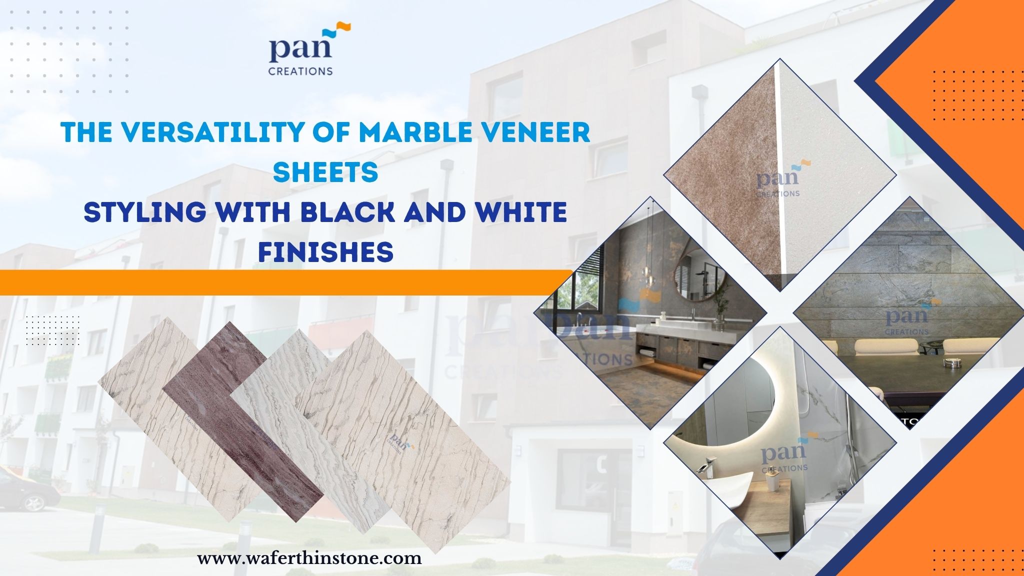 The Versatility of Marble Veneer Sheets: Styling with Black and White Finishes