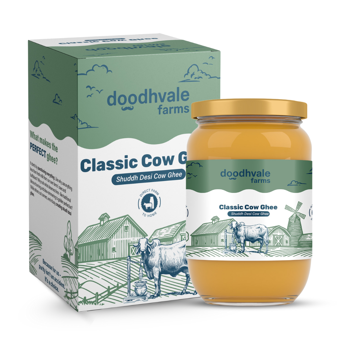 Doodhvale Farms Desi Cow Ghee Made with Vedic Bilona Method
